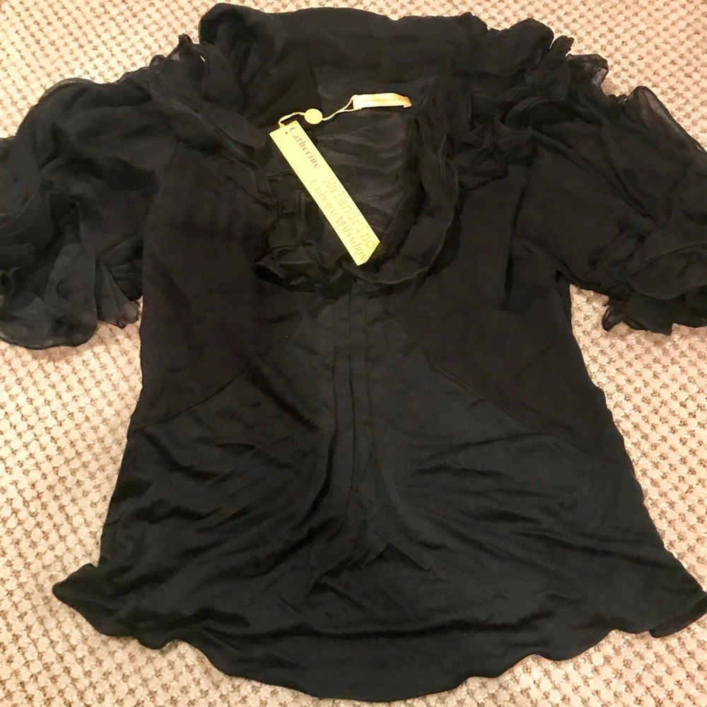 NWT, Catherine Malandrino top, black, size small